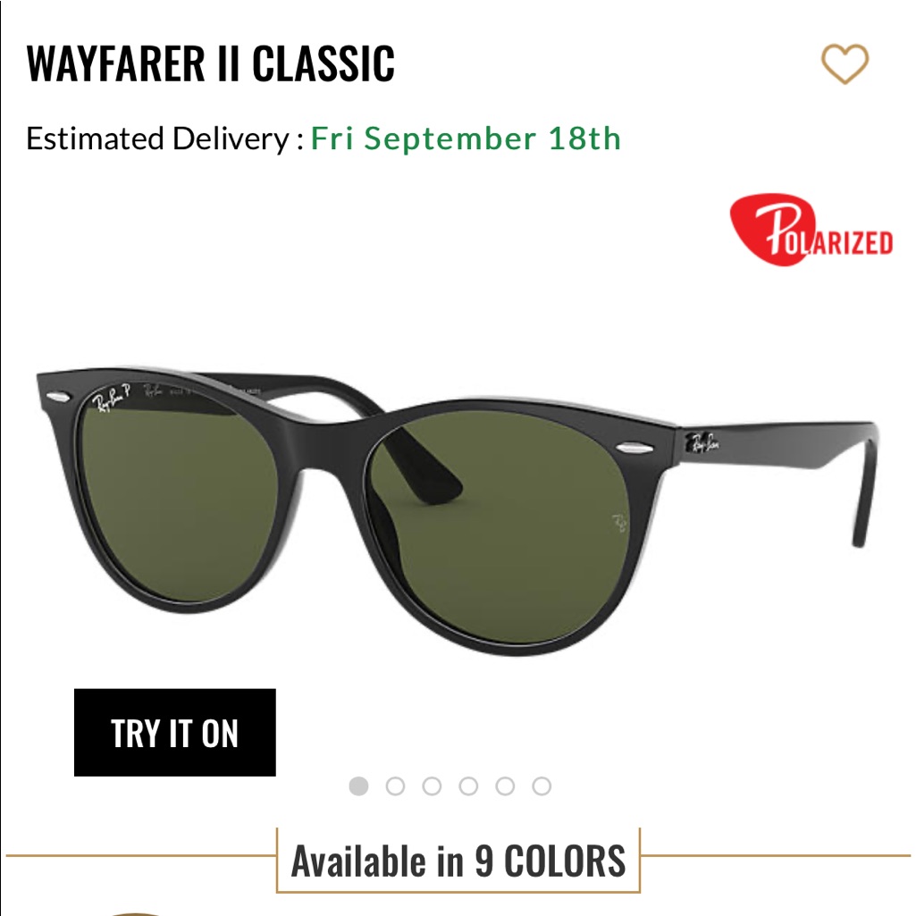 New Rayban Wayfarer Ii Classic Polarized Black